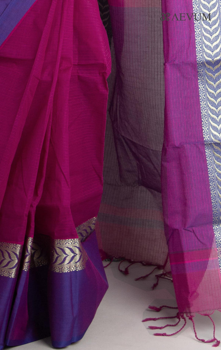 Bangladeshi Cotton Handloom Saree Without Blouse Piece - 0829 - AEVUM
