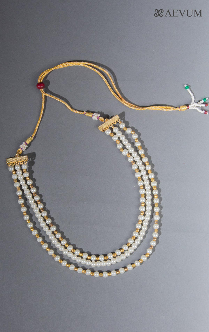 Designer Three Layer Pearl Mala - 8299 - AEVUM