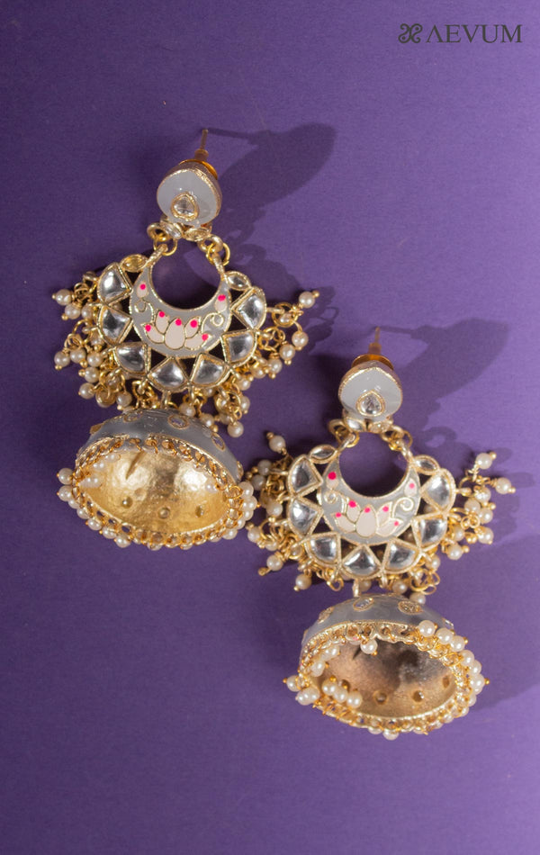 Meenakari  Kundan Jhumka - 8315 Jewellery Ozanoo   