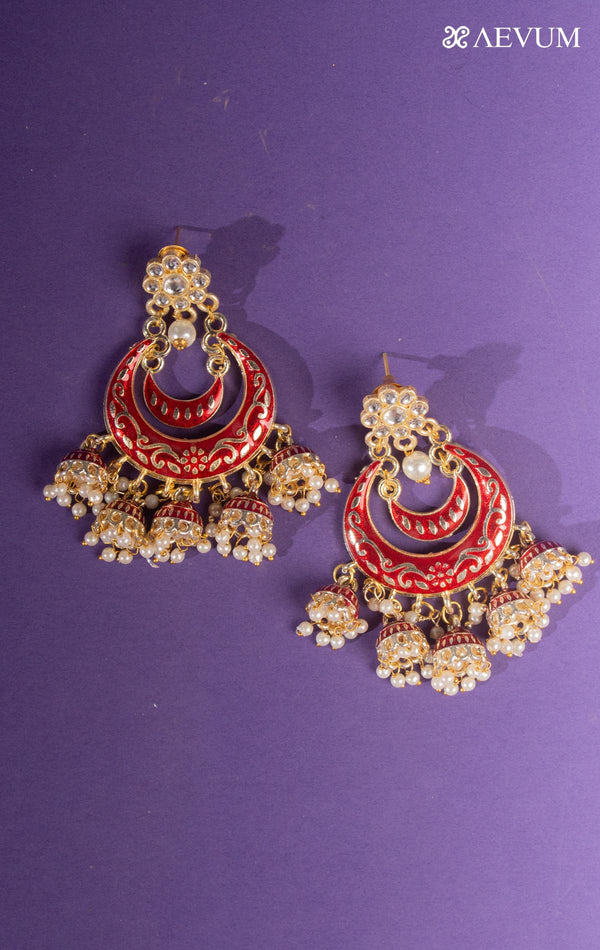 Meenakari Kundan Jhumka - 8320 Jewellery Ozanoo   