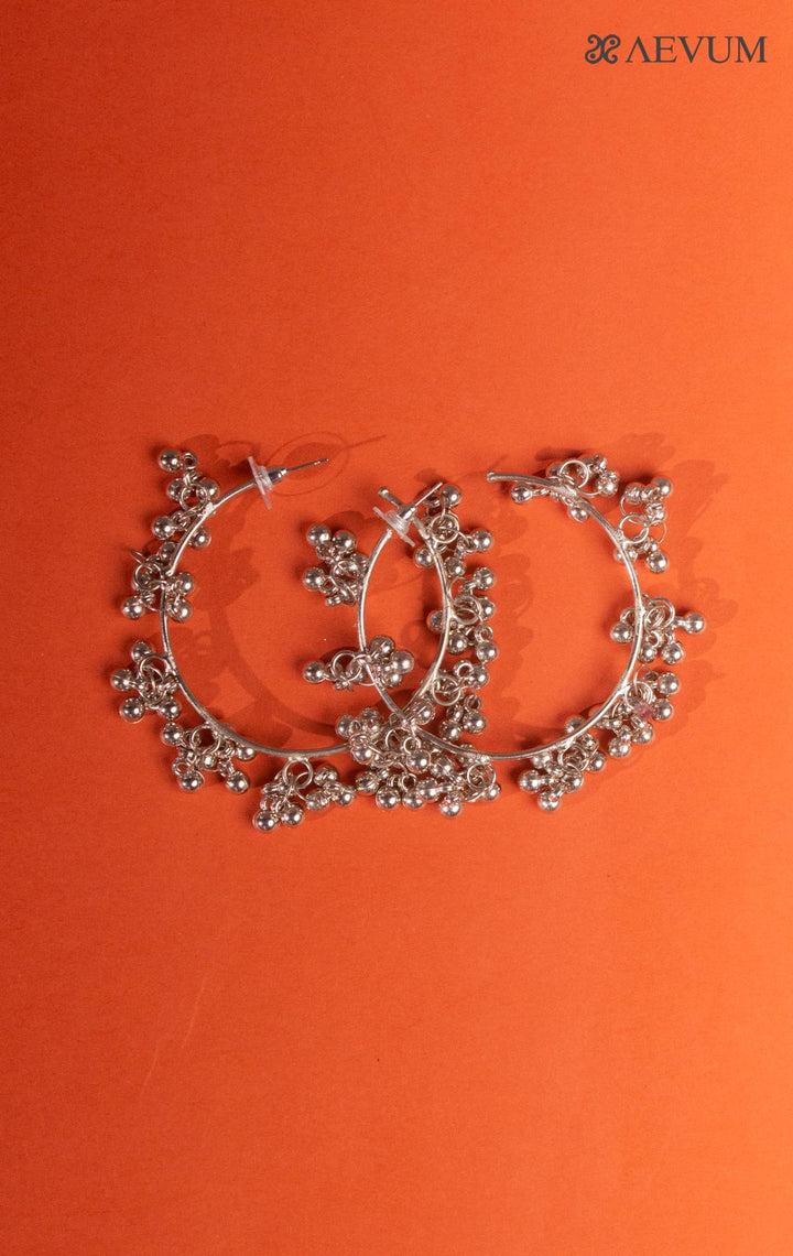 Ghungroo Earrings with Oxidised Balls - 8324 Jewellery Ozanoo   