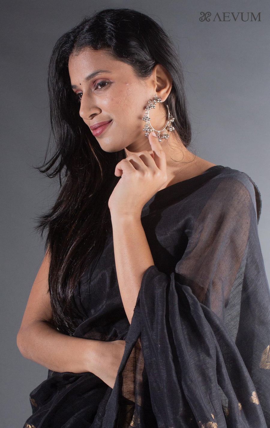 Ghungroo Earrings with Oxidised Balls - 8324 Jewellery AEVUM