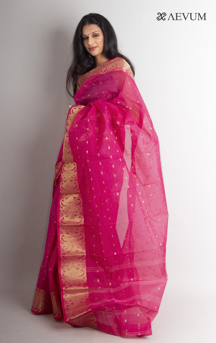 Bengal Cotton Zari Tant Saree Without Blouse Piece - 0835 - AEVUM
