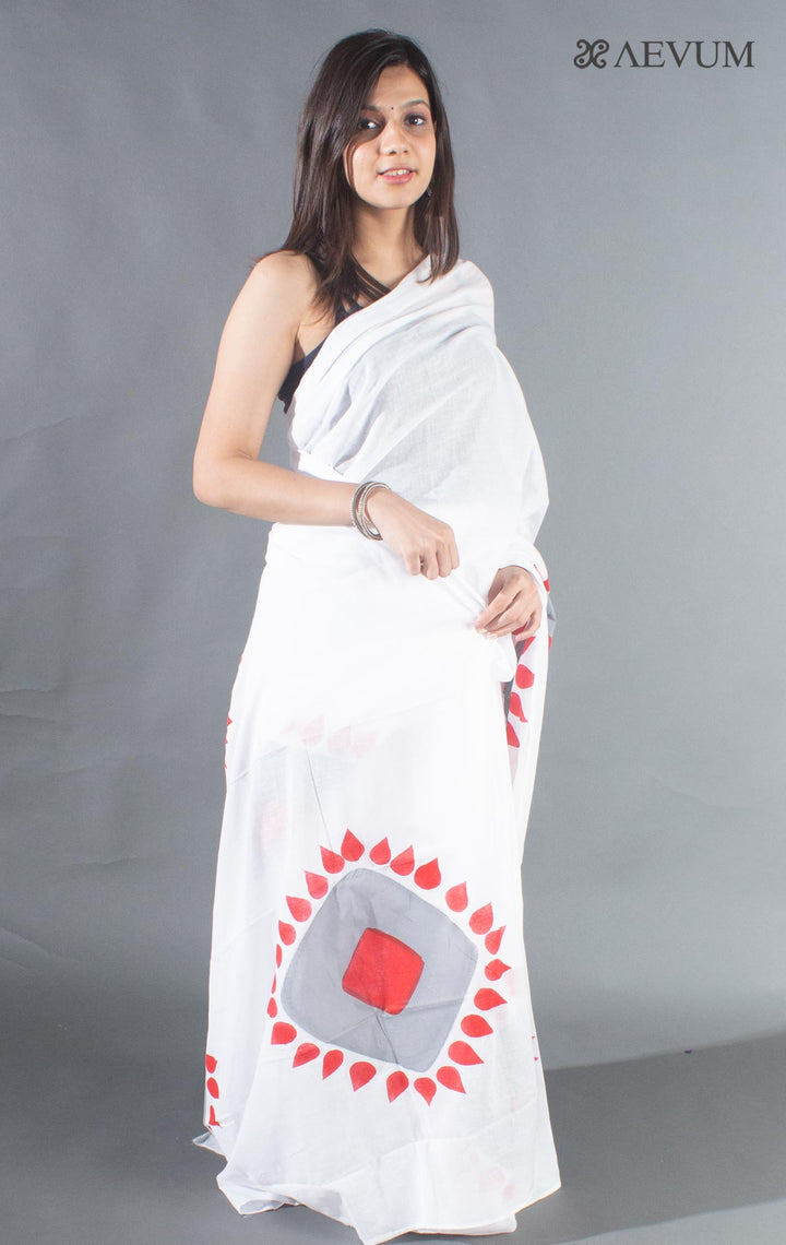 Tant Hand Painted Cotton Saree - 8350 Saree AEVUM