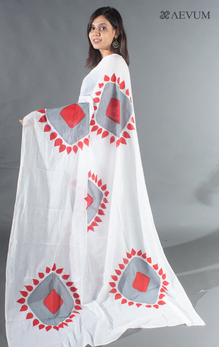 Tant Hand Painted Cotton Saree - 8350 Saree AEVUM