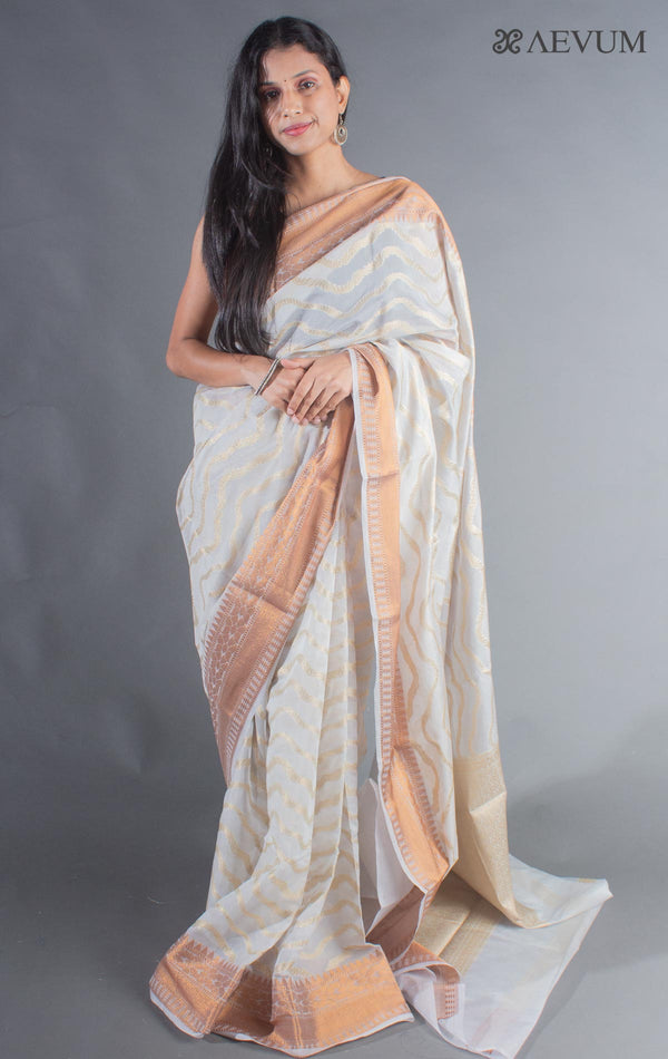 Organza Banarasi Handloom Saree - 8358 - AEVUM