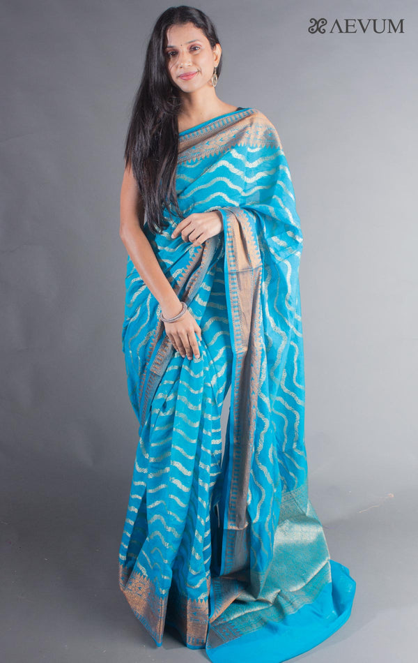Organza Banarasi Handloom Saree - 8359 - AEVUM