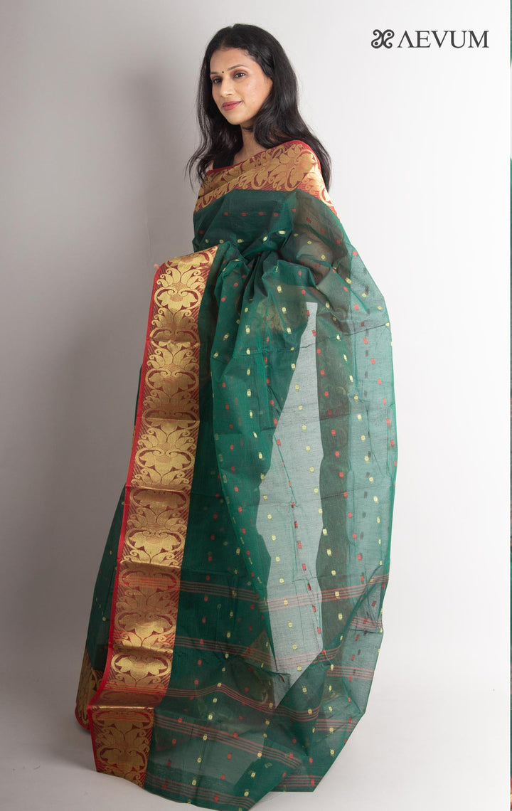 Bengal Cotton Zari Tant Handloom Saree Without Blouse Piece - 0836 - AEVUM