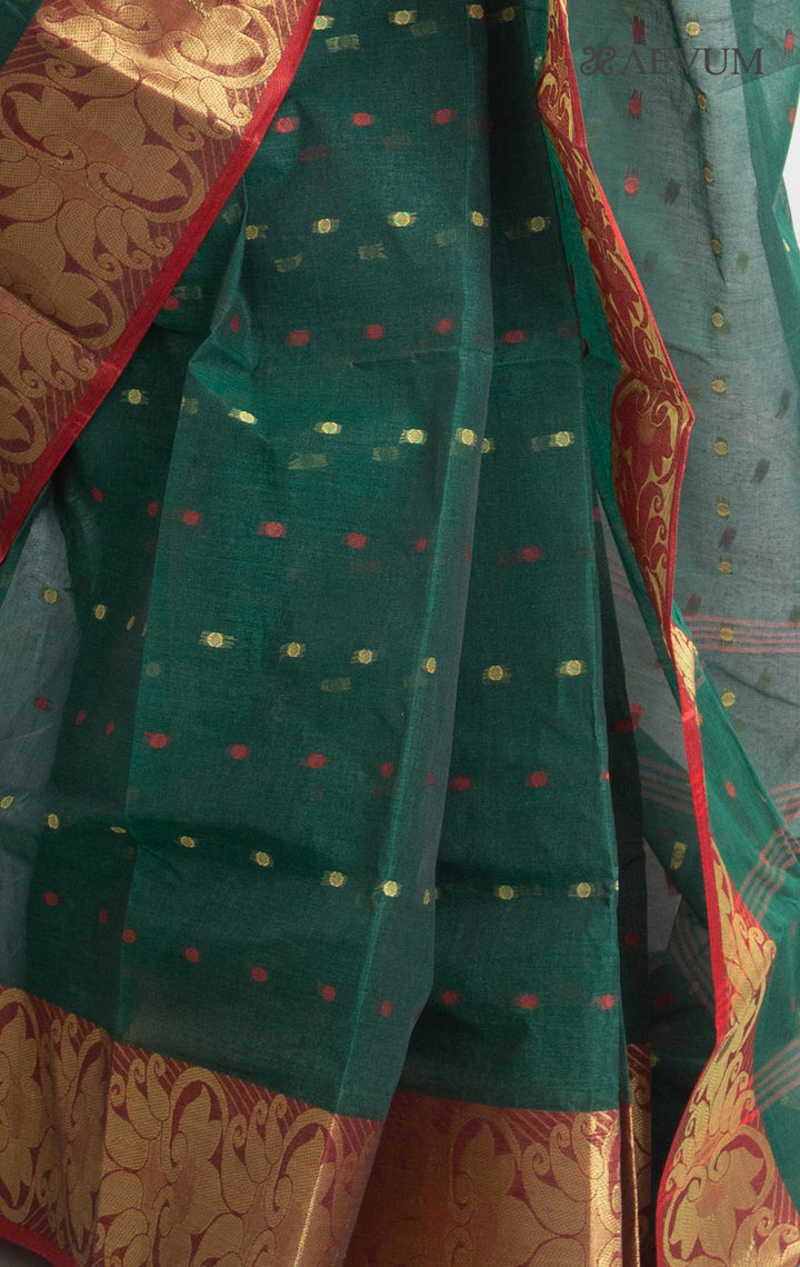Bengal Cotton Zari Tant Handloom Saree Without Blouse Piece - 0836 - AEVUM