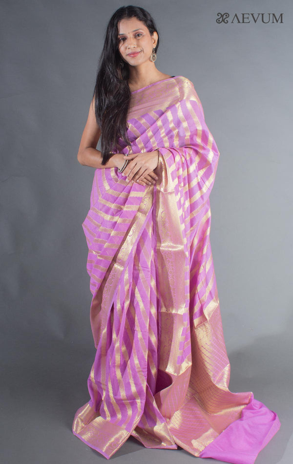 Organza Banarasi Handloom Saree - 8360 - AEVUM