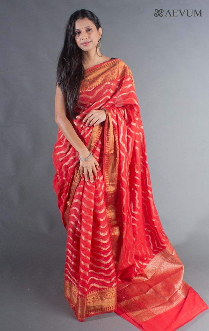 Organza Banarasi Handloom Saree - 8367 - AEVUM