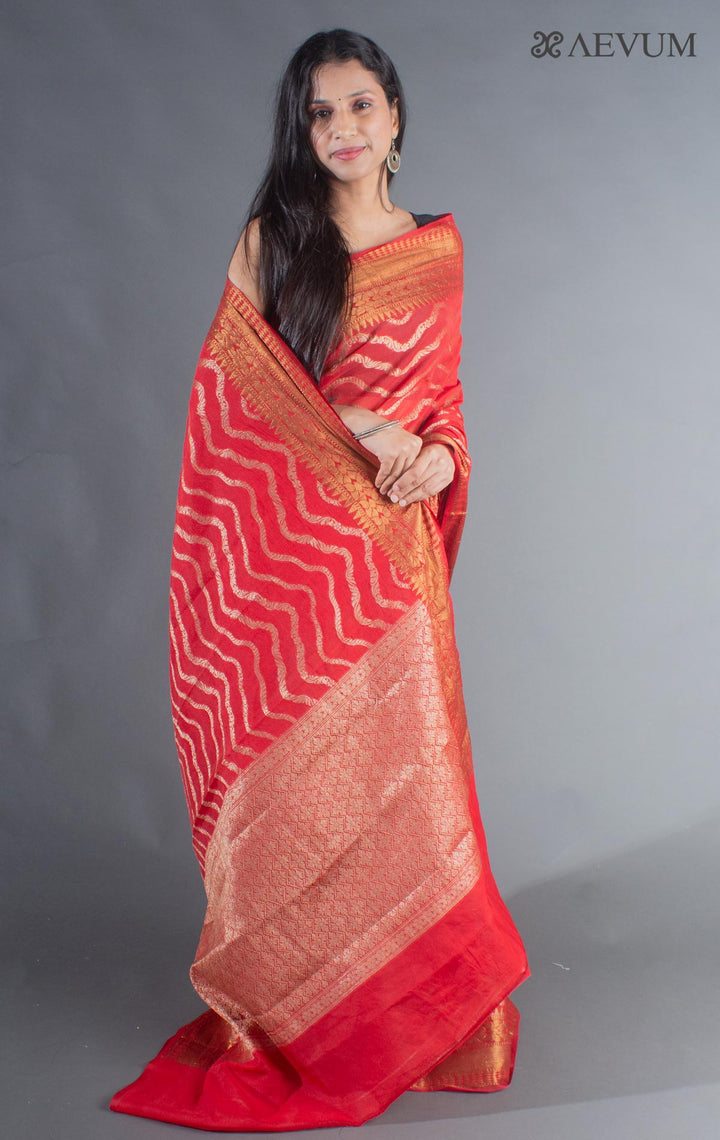 Organza Banarasi Handloom Saree - 8367 - AEVUM