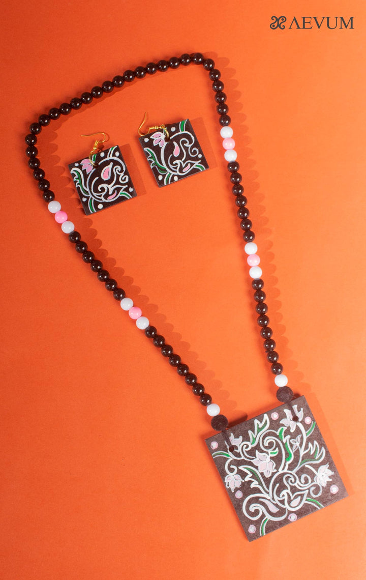 Hand Painted Beaded Necklace Set - 8469 Jewellery Nupur Sanghvi   