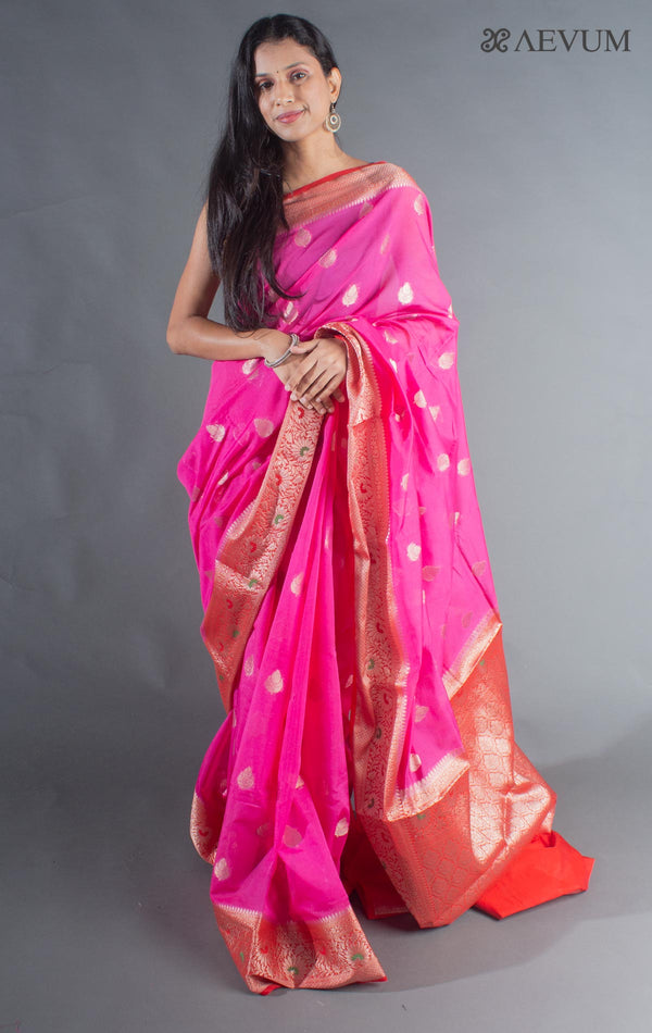 Semi Georgette Soft Banarasi Silk Saree - 8473 - AEVUM