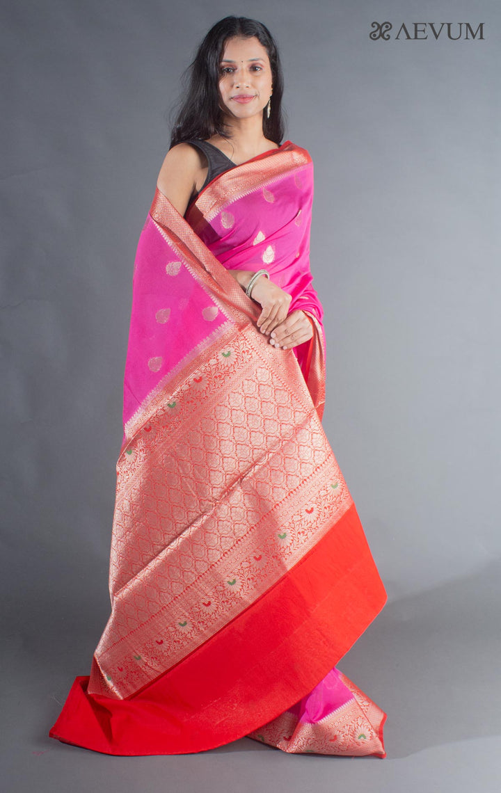 Semi Georgette Soft Banarasi Silk Saree - 8473 - AEVUM