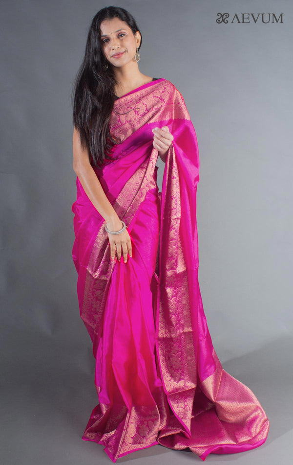 Soft Dupion Silk Banarasi Saree - 8482 - AEVUM