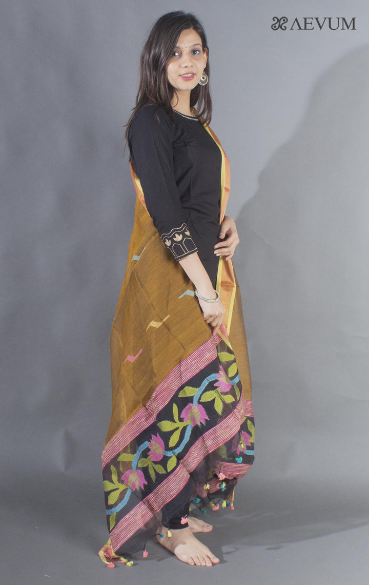 Handloom Cotton Jamdani Dupatta - 8506 Dupatta Ashok Pal   