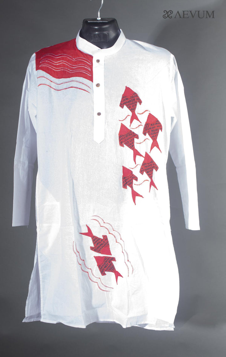 Hand Crafted Applique work Kurta Set - 8760 - AEVUM