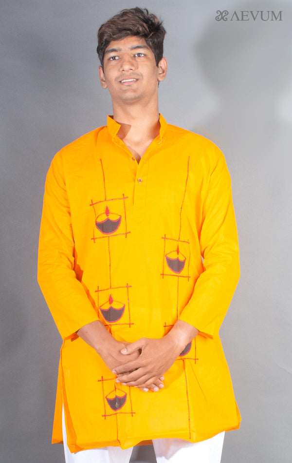 Hand Crafted Applique work Kurta Set - 8761 - AEVUM