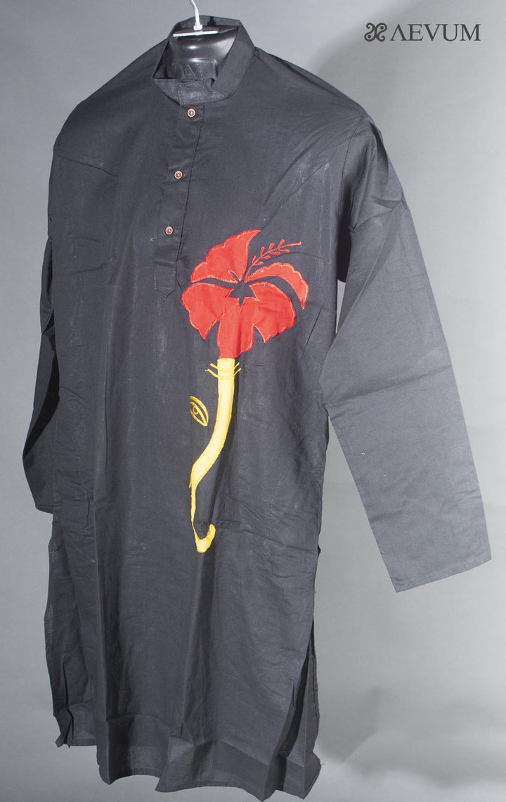 Hand Crafted Applique work Kurta Set - 8764 Men's Kurta Set AEVUM 2   