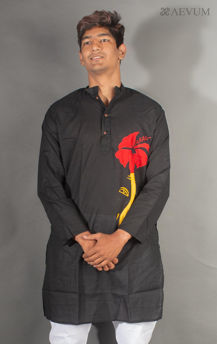 Hand Crafted Applique work Kurta Set - 8764 - AEVUM