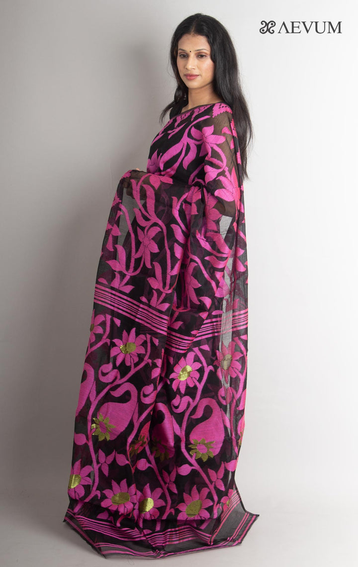 Paddo Dhakai Jamdani Saree without Blouse Piece - 0884 Saree AEVUM