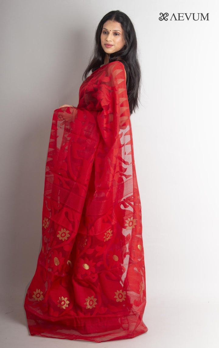 Paddo Dhakai Jamdani Saree without Blouse Piece - 0887 Saree AEVUM