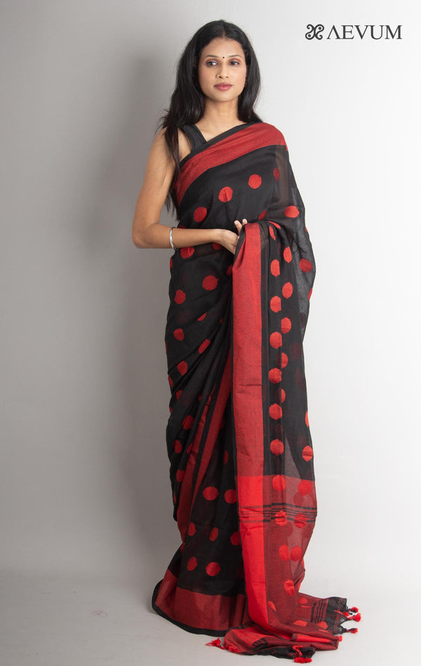 Begampuri Bengal Cotton Handloom Saree with Blouse piece - 0889 - AEVUM