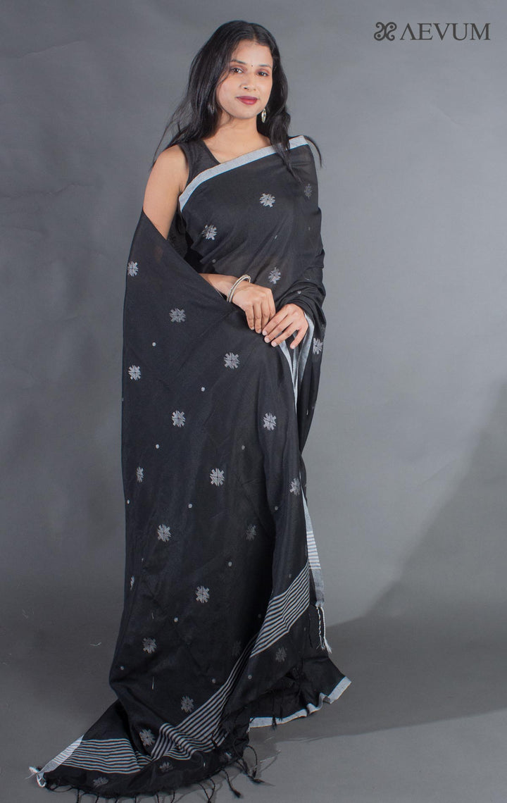 Pure Handloom Cotton Jamdani Saree - 8937 Saree Anita Kuthir   