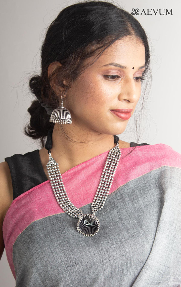 Ball Chain Jumka Necklace Set - 2429 Jewellery AEVUM 2   