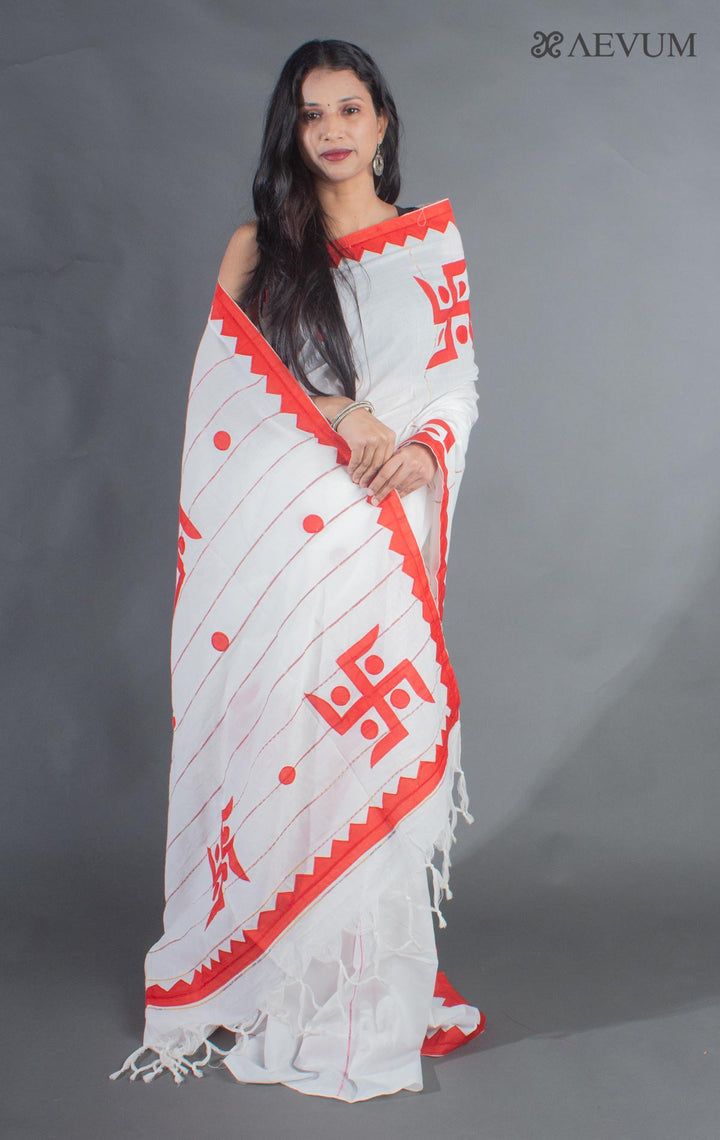 Khesh Cotton Applique Work Saree - 9057 Saree AEVUM