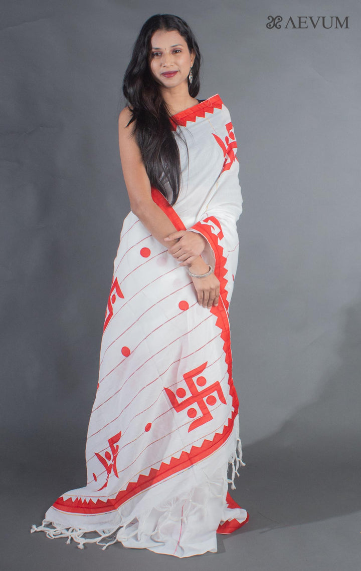 Khesh Cotton Applique Work Saree - 9057 Saree AEVUM