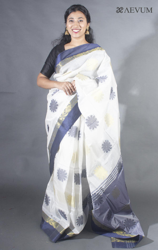 Semi Tussar Gorod Silk Saree - 9090 - AEVUM