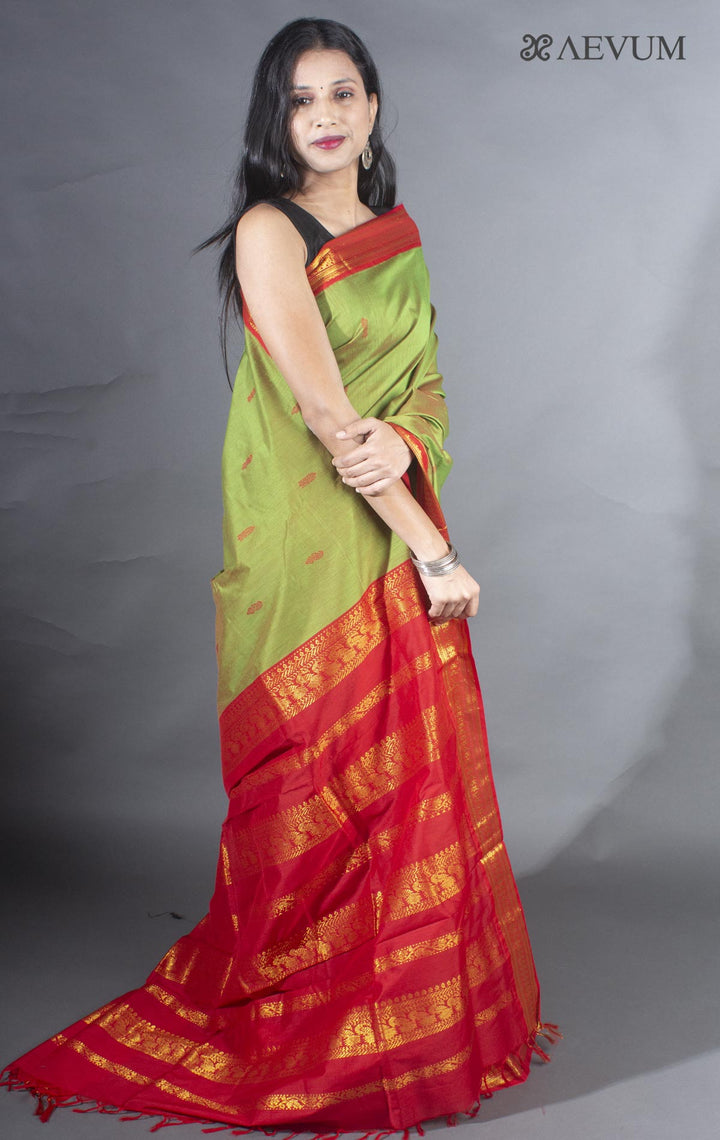 Kalyani South Cotton Silk Handloom Saree with Blouse Piece - 9100 Saree SSH   