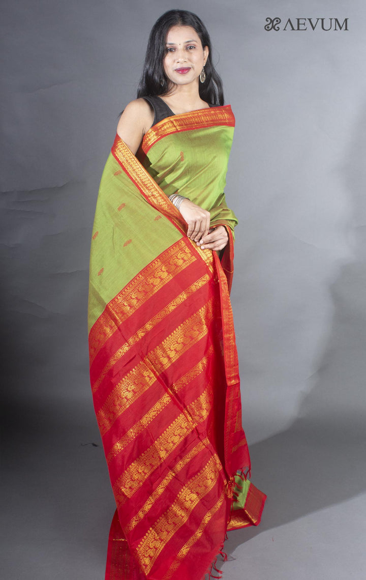 Kalyani South Cotton Silk Handloom Saree with Blouse Piece - 9100 Saree SSH   