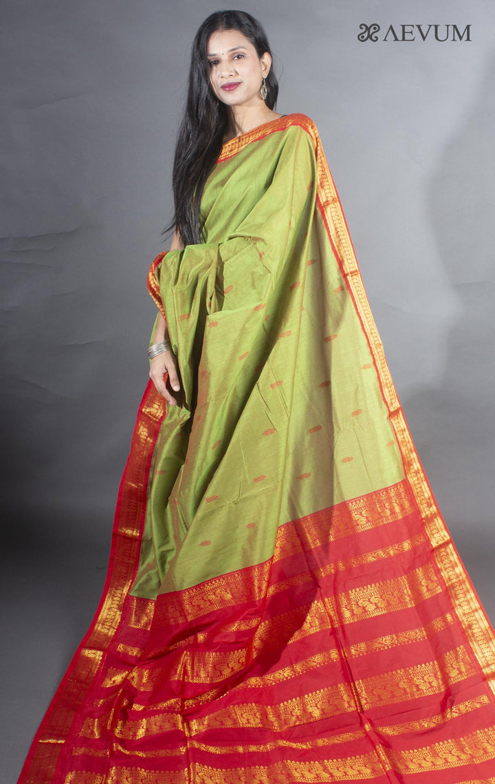 Kalyani South Cotton Silk Handloom Saree with Blouse Piece - 9100 Saree SSH   