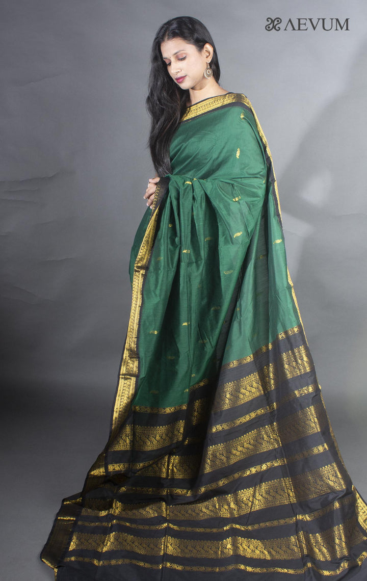 Kalyani South Cotton Silk Handloom Saree with Blouse Piece - 9202 - AEVUM