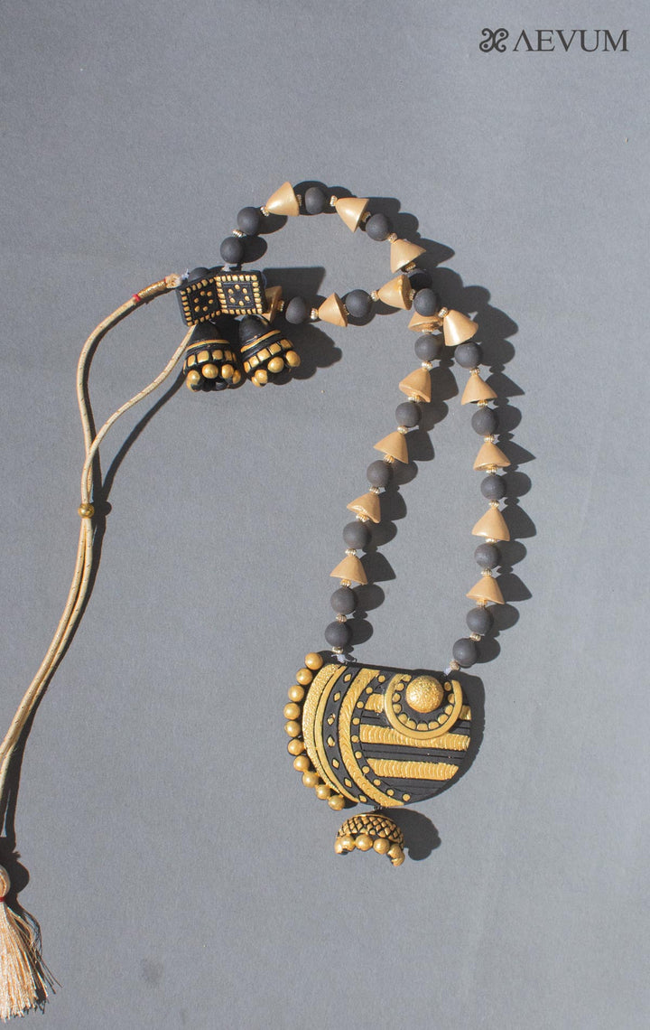 Terracotta Handmade Necklace Set - 9213 Jewellery Kasturi Sengupta   