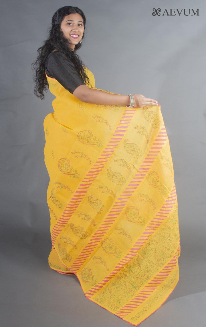 Hand Embroidered Lucknowi Chikankari Saree - 9232 Saree Silk Thread   
