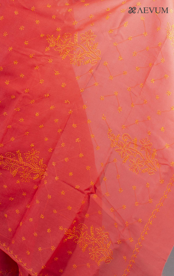 Hand Embroidered Lucknowi Chikankari Saree - 9282 - AEVUM