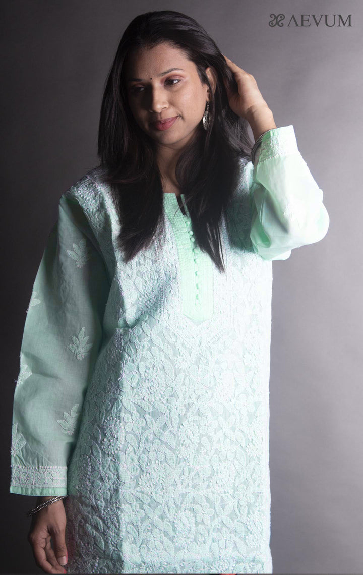 Hand Embroidered Lucknowi Chikankari Kurti - 9397 Kurti Silk Thread   