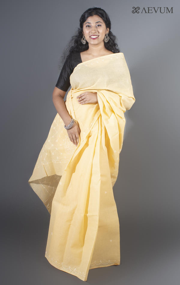 Hand Embroidered Lucknowi Chikankari Saree - 9418 - AEVUM