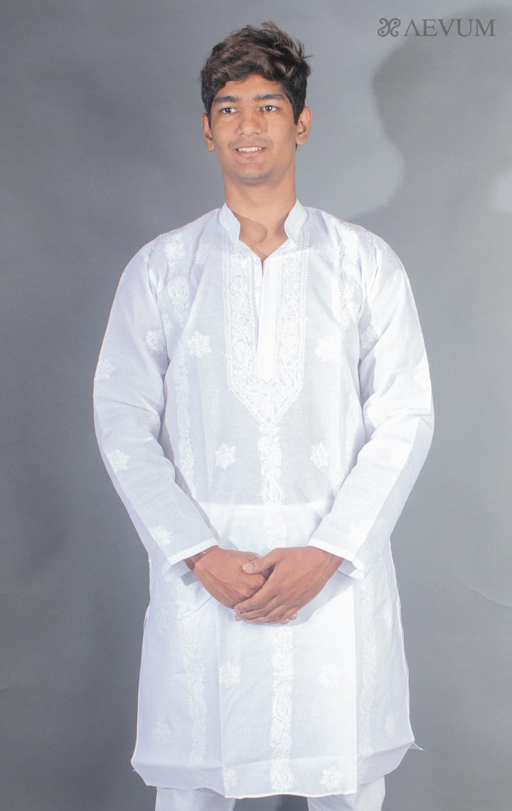Hand Crafted Chikankari Kurta Set - 9429 - AEVUM