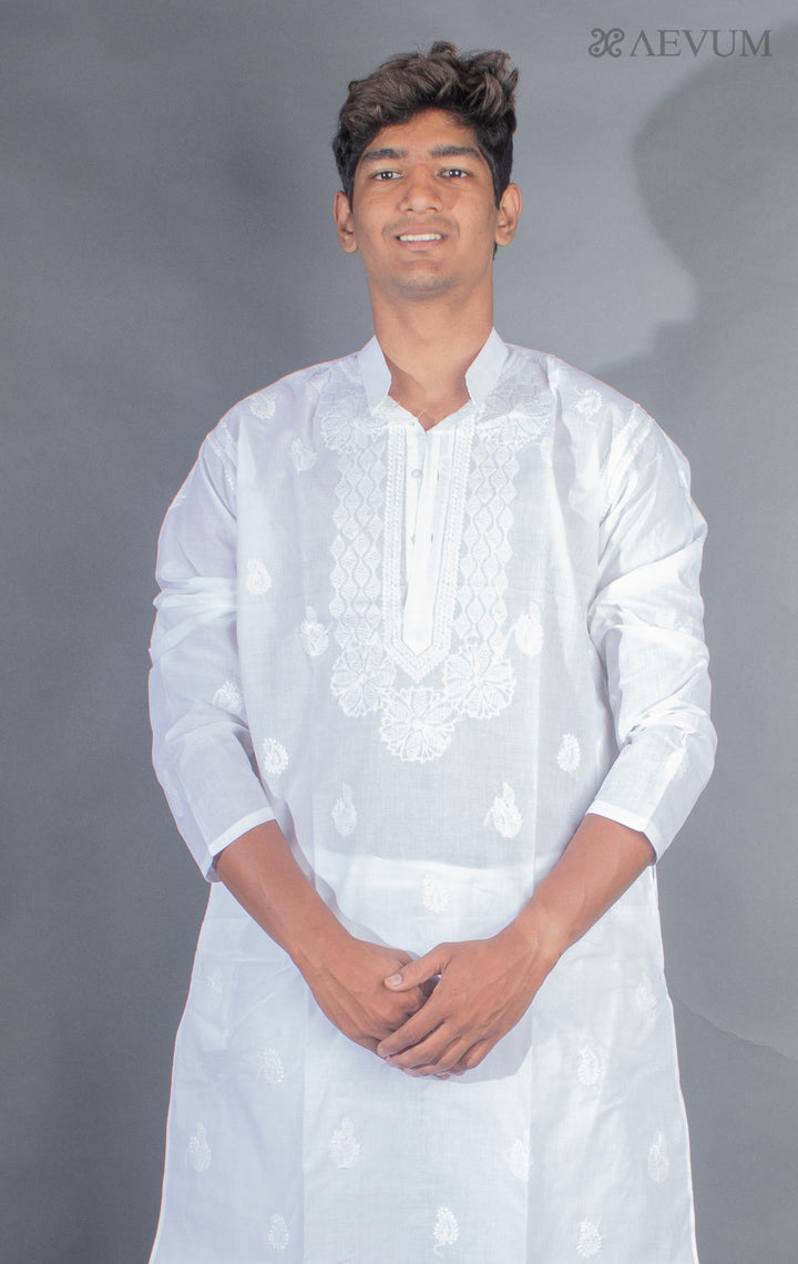Hand Crafted Chikankari Kurta Set - 9431 - AEVUM