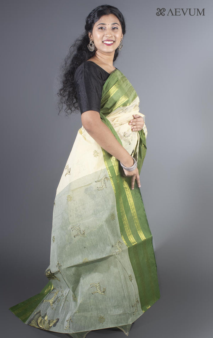 Shakuntala Embroidery Bengal Cotton Tant Saree - 9479 Saree Riya's Collection   