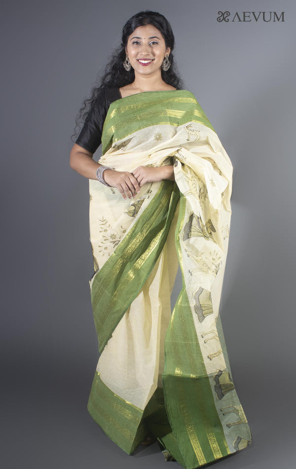 Shakuntala Embroidery Bengal Cotton Tant Saree - 9479 Saree Riya's Collection   