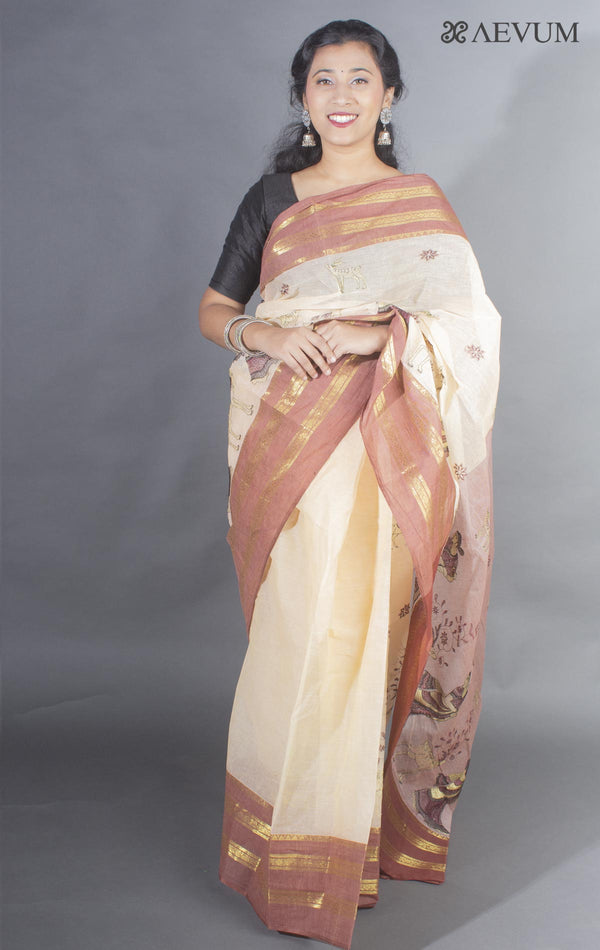 Shakuntala Embroidery Bengal Cotton Tant Saree - 9488 Saree Riya's Collection   