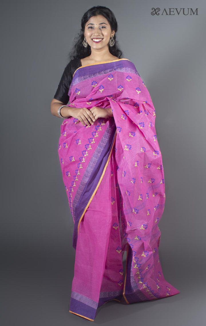 Bengal Cotton Tant Saree with Embroidery - 9491 Saree Riya's Collection   