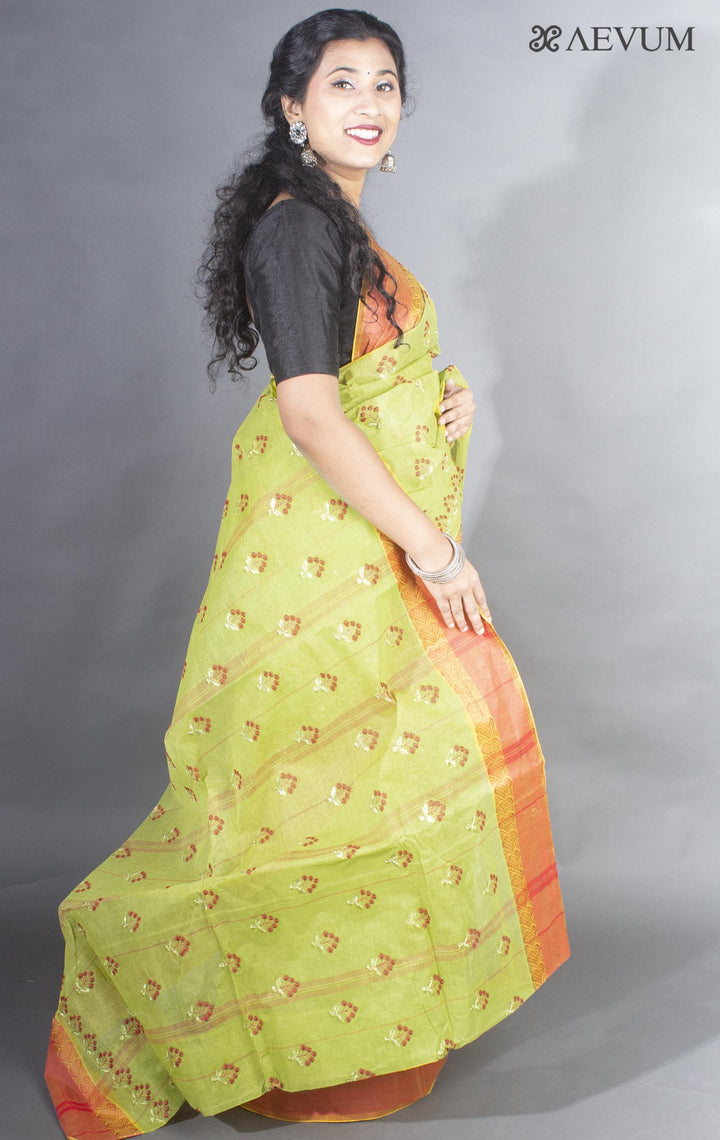 Bengal Cotton Tant Saree with Embroidery - 9495 Saree AEVUM