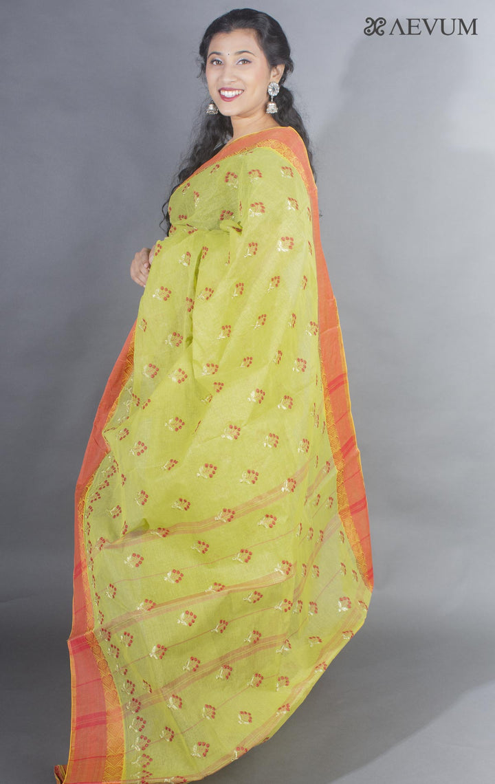 Bengal Cotton Tant Saree with Embroidery - 9495 Saree AEVUM